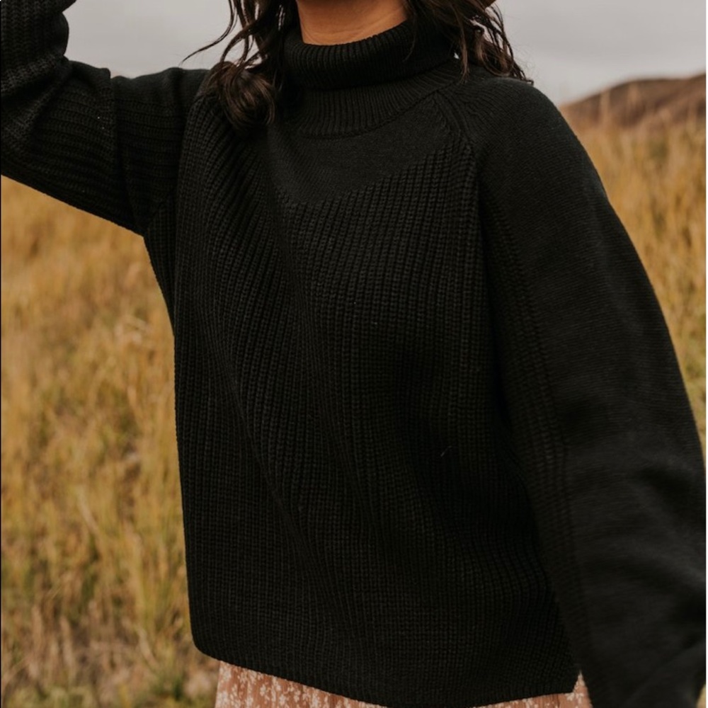Black knit sweater